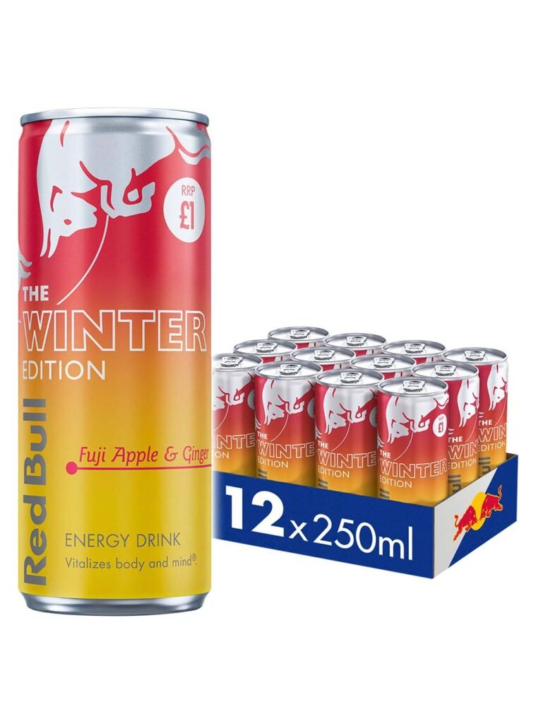 Red Bull The Winter Edition - Fuji Apple & Ginger Energy Drink Price Marked 12 x 250 ml