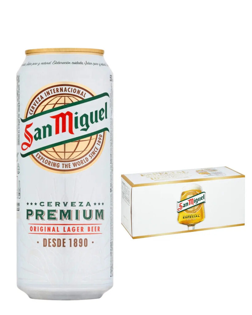 Buy San Miguel Lager Beer Cans 24 x 500 ml