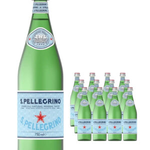San Pellegrino Sparkling Mineral Water Glass Bottle Multipack, 12 x 75 cl