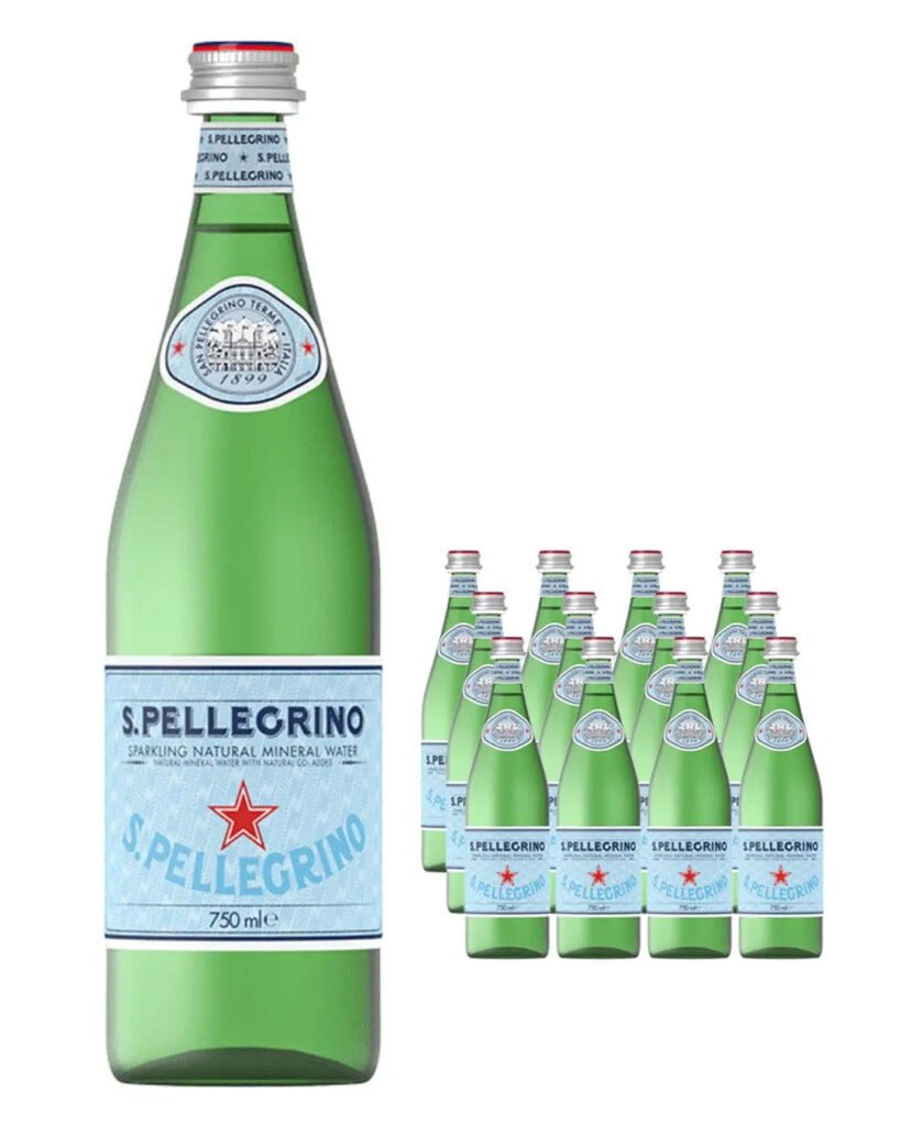 San Pellegrino Sparkling Mineral Water Glass Bottle 12 x 75 cl