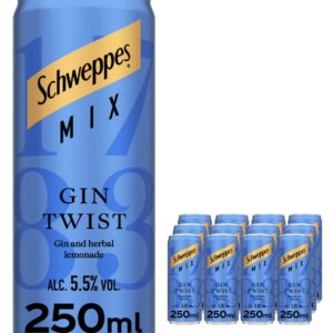 Schweppes Mix Gin Twist Premixed Drink Multipack, 12 x 250 ml