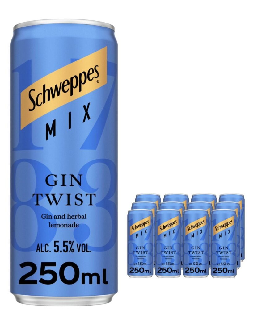 Schweppes Mix Gin Twist Premixed Drink 12 x 250 ml