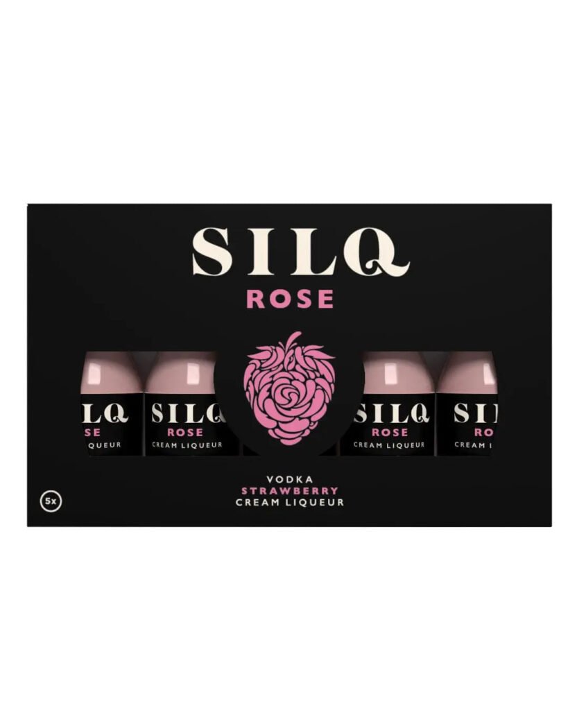 Silq Rose Vodka Strawberry Cream Liqueur Miniature Pack 5 x 20 ml