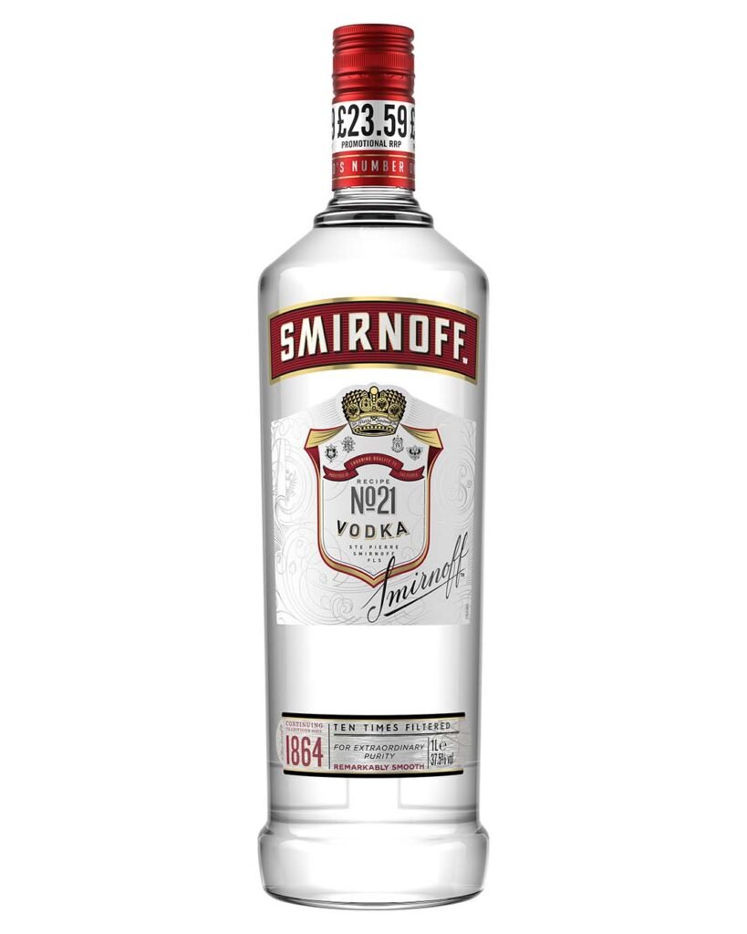 Smirnoff Red Label Vodka Price Marked 1 L