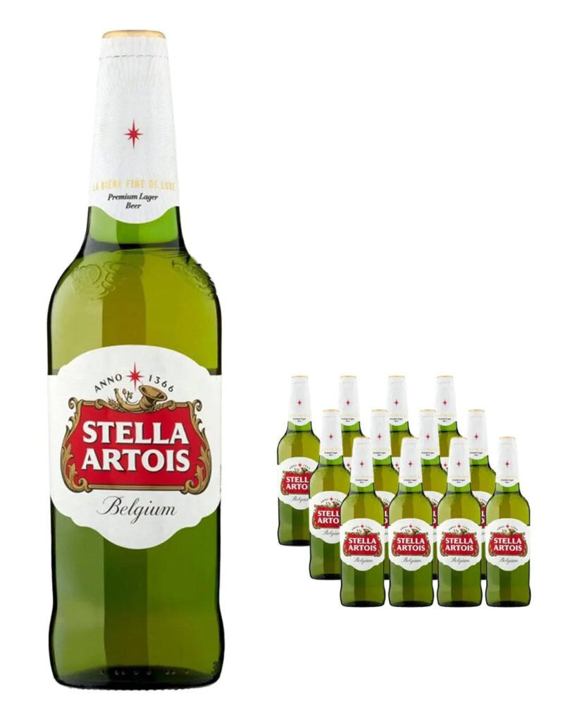 Buy Stella Artois Premium Lager Bottle Multipack, 12 x 660 ml.