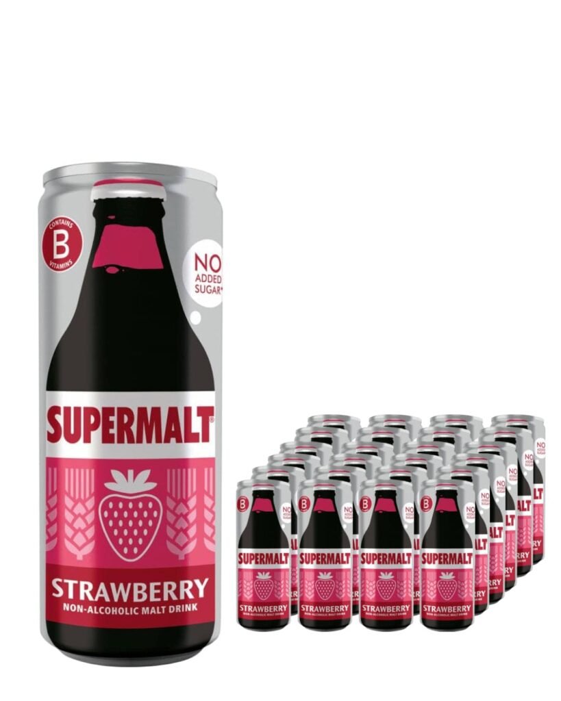 Supermalt Strawberry Can 24 x 330 ml