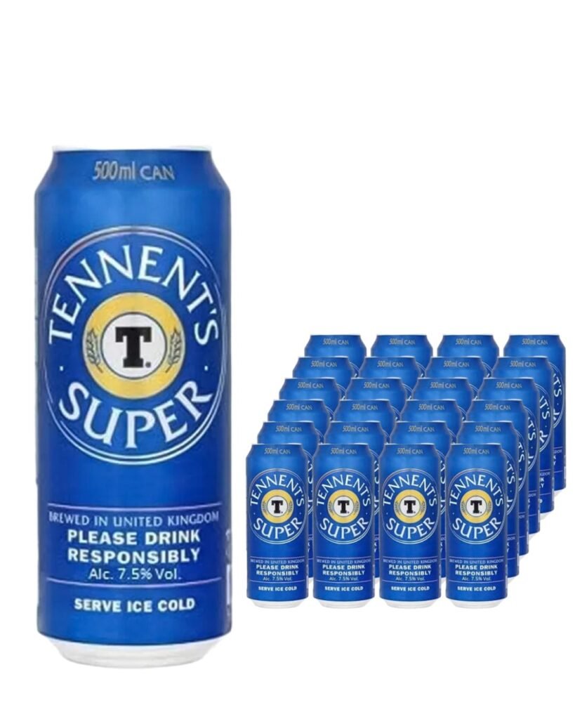 Tennent's Super Strong Lager Beer Can 24 x 500 ml