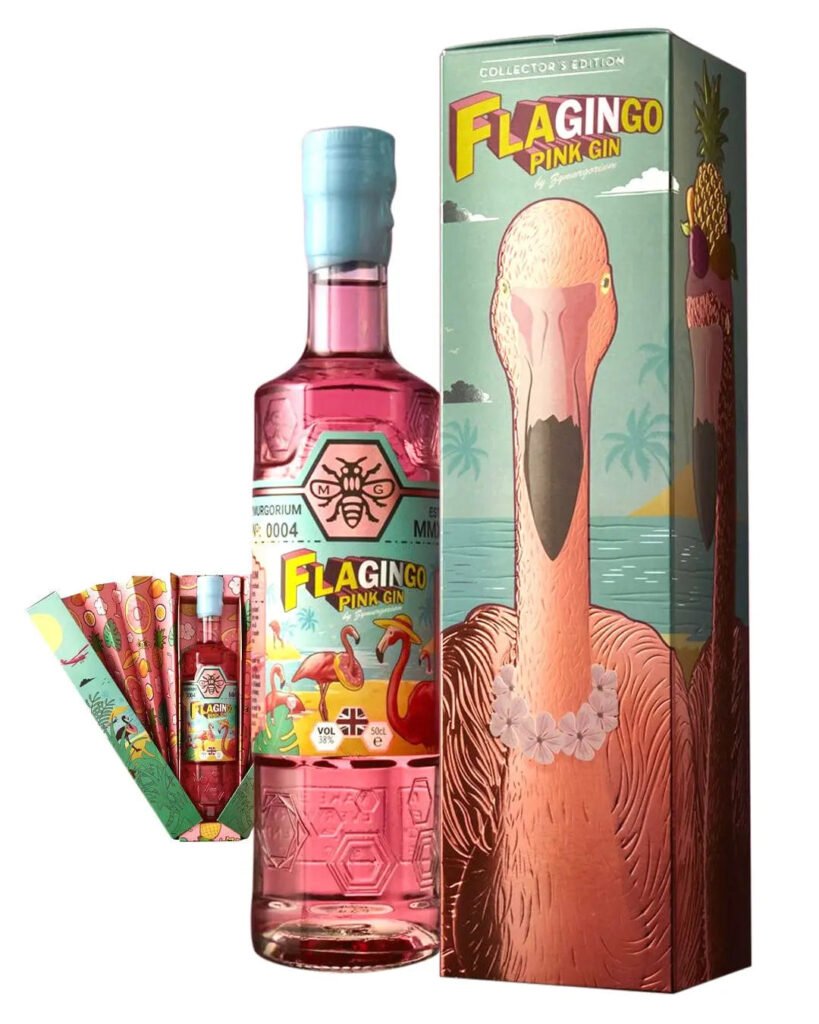 Zymurgorium FlaGingo Pink Gin Limited Edition Presentation Gift Set Box 50 cl